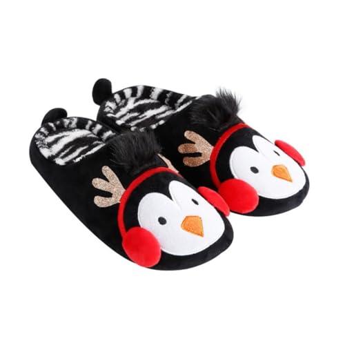 Beaupretty Warme Pinguin Hausschuhe für Damen und Herren Weiche Winter Baumwollpantoffeln Kuschelige Indoor Slipper Rutschfest Angenehm für Kalte Herbst Wintertage Geschenkidee von Beaupretty