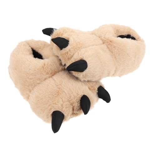 Beaupretty Warme Plüsch Hausschuhe Unisex Winterpantoffeln Cartoon Krallen Design Komfortabel Atmungsaktiv Strapazierfähig für Innen Außen von Beaupretty
