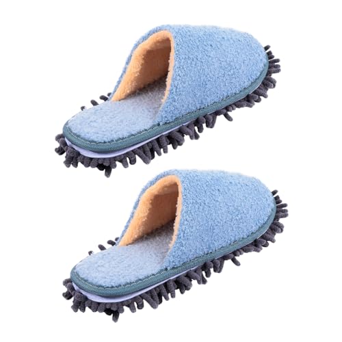 Beaupretty Warme Winterhausschuhe mit Fleecefutter Gemütliche Indoor pantoffeln für Damen und Herren Weiche Rutschfeste Hausschuhe in Blau Mittlere Komfortabel und Langlebig von Beaupretty
