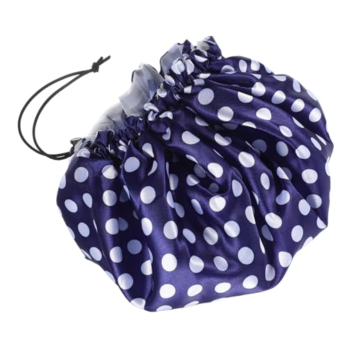 Beaupretty Wasserdichte Duschhaube Damen Verstellbare Doppellagige Badekappe aus EVA mit Punkten Extra Große Wiederverwendbare Haarkappe für Dusche und Küche Schützender Sauna Hut für Langes Beaupretty Wasserdichte Duschhaube Damen Verstellbare Doppellagige Badekappe aus EVA mit Punkten Extra Große Wiederverwendbare Haarkappe für Dusche und Küche Schützender Sauna Hut für Langes von Beaupretty