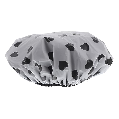 Beaupretty Duschhaube Satin für Lange Haare Wiederverwendbare Elastische Badekappe Duschhaube mit Herz Aufdruck für Damen Schützend Bequem von Beaupretty