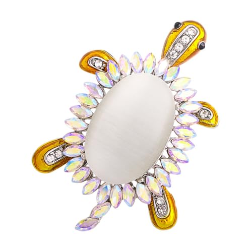 Beaupretty Wasserdichte Schildkrötenbrosche mit Opal Schal und Anzugnadeln Schmuckanhänger für Damen Vielseitig als Brosche oder Halskettenanhänger bei Feiern und Alltag von Beaupretty
