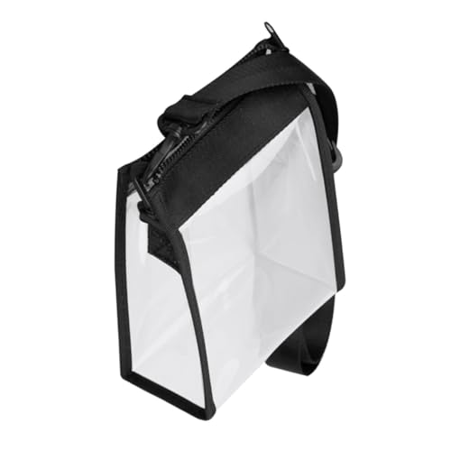 Beaupretty Wasserdichte Schwarze PVC Umhängetasche mit Reißverschluss Transparente Multifunktionale Schultertasche Modische Leichte Crossbody Bag für Alltag und Shopping von Beaupretty