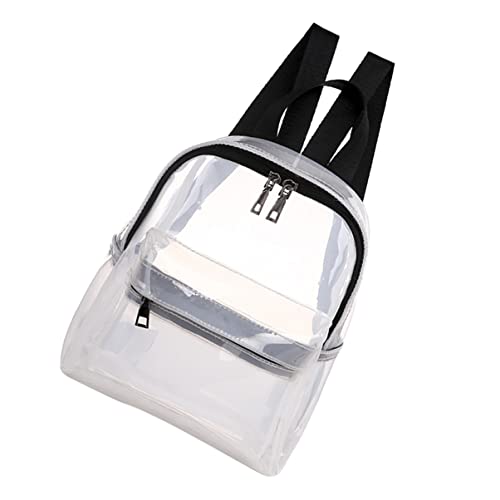 Beaupretty Wasserdichter PVC-Rucksack Durchsichtige Umhängetasche Für Mädchen Mit Reißverschluss Lässiger Damenrucksack Für Reisen Und Einkäufe von Beaupretty