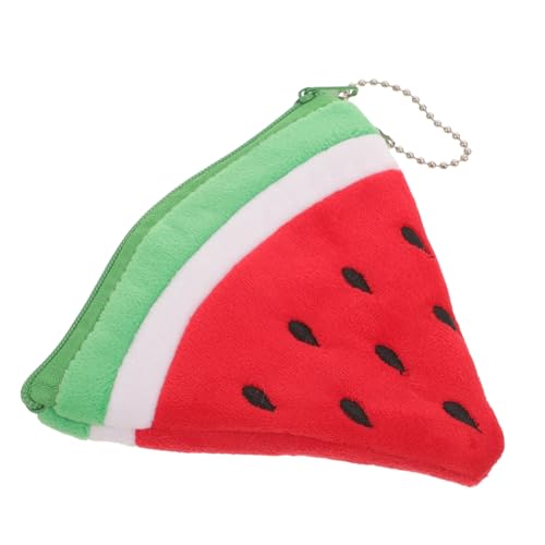 Beaupretty Wassermelonen Münzbörse für Damen Lustiger Schlüsselanhänger mit Reißverschluss Praktischer Geldbeutel für Münzen und Schlüssel Tragbarer Süßer Cartoon Design Container von Beaupretty