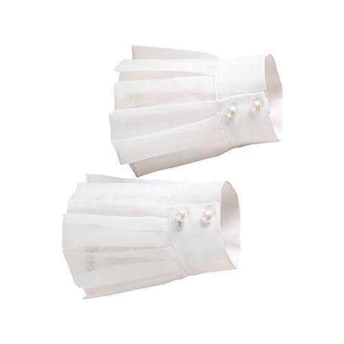 Beaupretty Weiche Weiße Spitzen Ärmelmanschetten Leichte Atmungsaktive Dekoration für Damen Abnehmbare Fake Kleidung Accessoires für Pullover Kleider Festliche Anlässe von Beaupretty