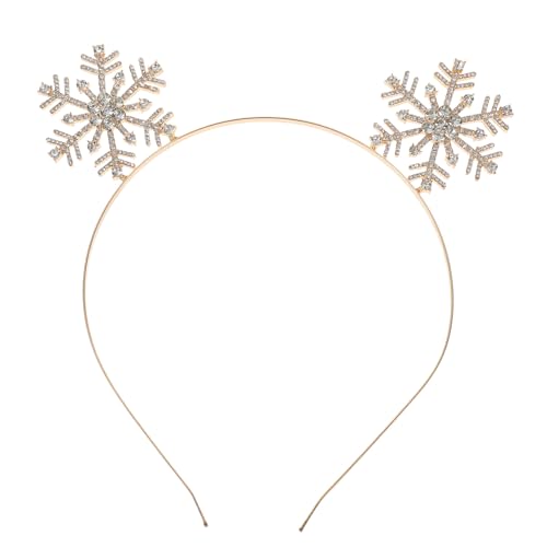 Beaupretty Haarschmuck Schneeflocken-Stirnband Weihnachtshaarband Urlaubs-Lametta-Stirnband Haargummi Tiara Karnevals-Haarschmuck Weihnachtsdekoration Krone Zubehör Geschenk schmücken von Beaupretty