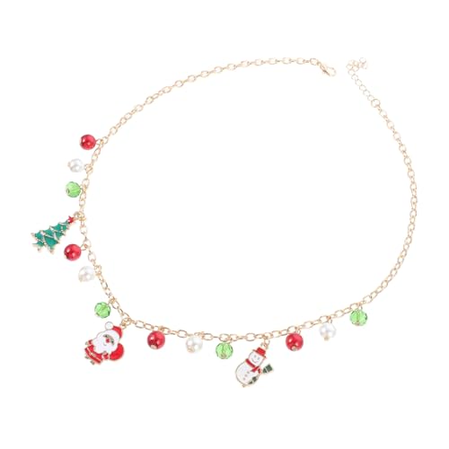 Beaupretty Weihnachtliche Schneeflocken Anhänger Halskette Damen Alloy Kette Festlicher Schmuck Xmas Accessoire für Weihnachtsfeier und von Beaupretty