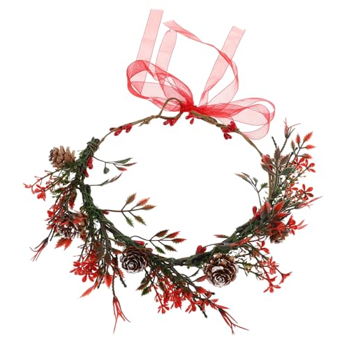 Beaupretty Weihnachtlicher Haarkranz mit Roten Beeren und Zapfen Festlicher Blumenkranz Stirnband für Frauen Eleganter Braut und Partyhaarschmuck Vielseitiges Accessoire für Hochzeit und Beaupretty Weihnachtlicher Haarkranz mit Roten Beeren und Zapfen Festlicher Blumenkranz Stirnband für Frauen Eleganter Braut und Partyhaarschmuck Vielseitiges Accessoire für Hochzeit und von Beaupretty