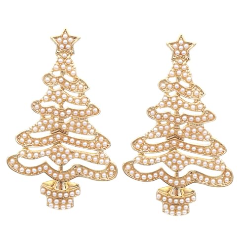 Beaupretty Weihnachtsbaum Ohrstecker Damen Ohrringe Leicht Metall Schmuck Festliche Christbaumschmuck für Teen Mädchen Alltag und Party von Beaupretty
