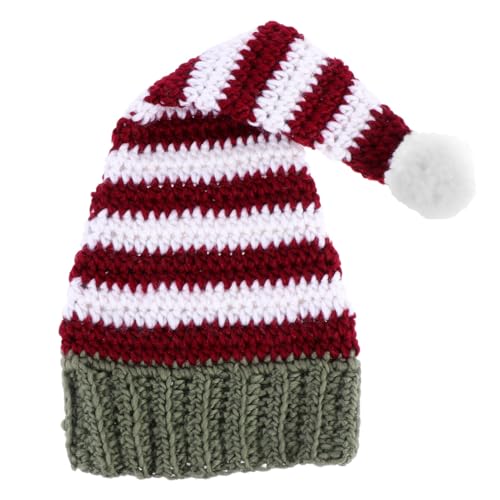 Beaupretty 1stk Weihnachtsstrickmütze Gestrickte Mütze Hut Für Kinder Weihnachtsmann Hut Feiertagsmützen Plüsch Hut Urlaubsmütze Für Erwachsene Männer Und Frauen Streifen Eltern-kind-hut Garn von Beaupretty