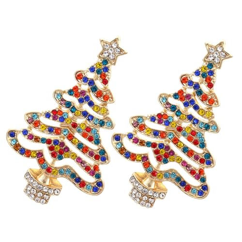 Beaupretty Weihnachtsohrringe Damen Weihnachten Ohrstecker Weihnachtsbaum Design Modeschmuck Statement Ohrschmuck Festliche Ohrhänger für Frauen Teens von Beaupretty