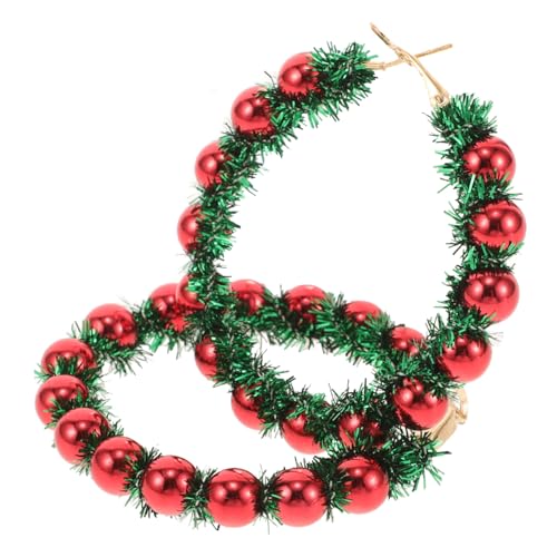 Beaupretty Weihnachtsohrringe Damen Weihnachtsbaum Glocke Baumeln Ohrstecker Rot Plüsch Material Festliche Party Weihnachten Schmuck von Beaupretty