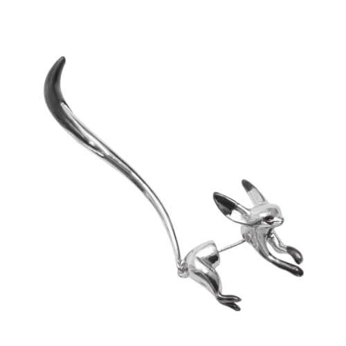 Beaupretty Weiße Goldohrringe Damen Einzelner Fuchsohrring aus Emaille Modischer Ohrschmuck für Frauen zu Geburtstag Hochzeit Party von Beaupretty