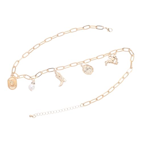 Beaupretty West-halskette Mit Stiefel-anhänger Rustikales Cowgirl-design Aus Metalllegierung Unregelmäßige Perlenverzierung Western-modeschmuck Für Frauen Passend Zu Hut Und Beaupretty West-halskette Mit Stiefel-anhänger Rustikales Cowgirl-design Aus Metalllegierung Unregelmäßige Perlenverzierung Western-modeschmuck Für Frauen Passend Zu Hut Und von Beaupretty