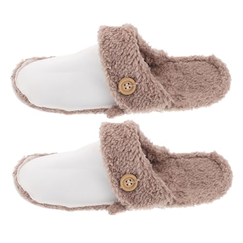 Beaupretty Winter Shoe Pads mit Weichem Plüschfutter Herausnehmbare Warme Einlegesohlen für Hausschuhe Clogs und Stiefel Atmungsaktiv Rutschfest für Kaltes Wetter Innen und Außen Kaffeebraun von Beaupretty