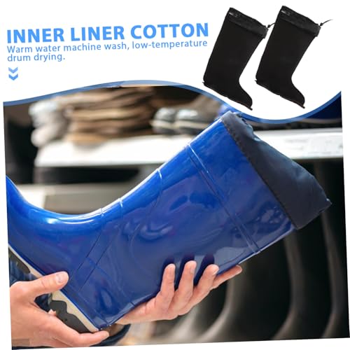 Beaupretty Winterfeste Wasserdichte Regenstiefel innensocken mit Baumwollfutter Warm Rutschfest Abnehmbar Komfortabel für Herren für Kalte Nasse Wetterbedingungen von Beaupretty