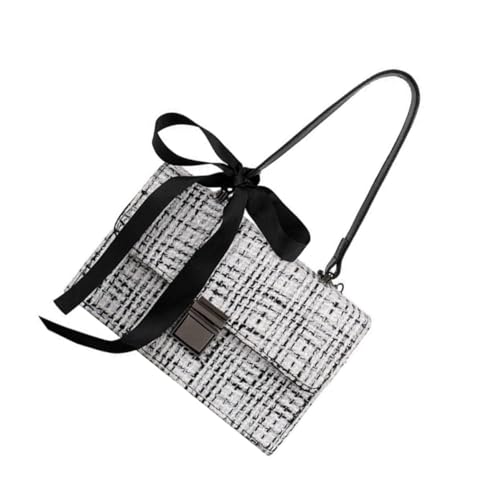 Beaupretty Wollstoff Handtasche Damen Weiß Stilvolle Crossbody Tasche Einzelschulter Beuteltasche Modische Umhängetasche Vielseitig Tragbar Für Alltag Freizeit von Beaupretty