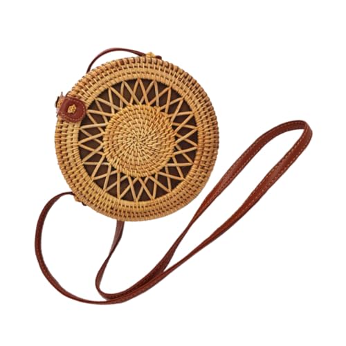 Beaupretty Woven Crossbody Bag Kleine Strandtasche mit Kompaktem Design und Feiner Verarbeitung Vielseitige Handtasche für Shopping Party und Alltag Leicht und Praktisch von Beaupretty