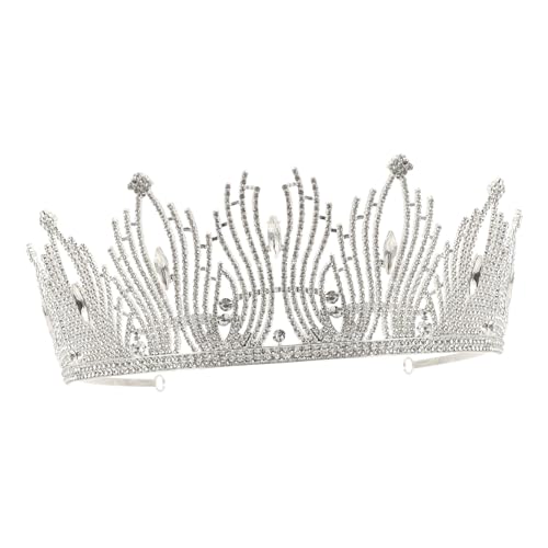 Beaupretty Wunderschöne Strass Krone Braut Tiara mit Funkelnden Kristallen Eleganter Haarschmuck für Hochzeit Geburtstag Party und Festliche Anlässe Stabile Einfach zu Tragen von Beaupretty