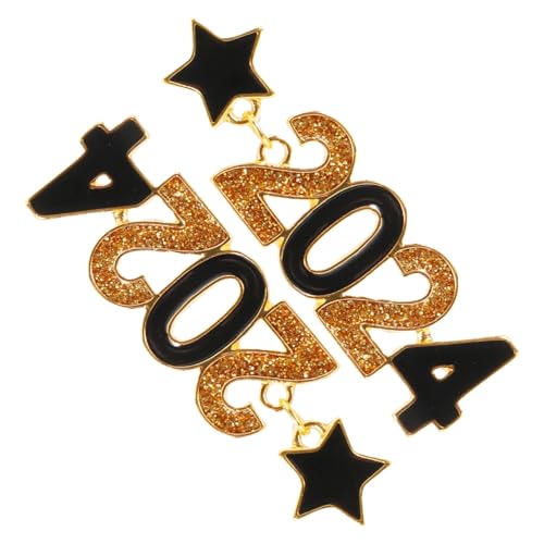 Beaupretty Zarte Damen Ohrstecker Zahlen Design Leicht und Langlebig Teen Mädchen Schmuck für Neujahr Party Geschenkidee von Beaupretty