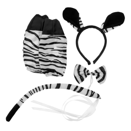 Beaupretty Zebra-kostümzubehör-set Mit Stirnband Und Für Karneval Halloween Und Partys Aus Polyester Und Kunststoff Gefertigt Mit Aufwendigen Details Für Bequemen Sitz von Beaupretty