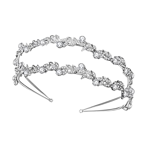 Beaupretty Braut Stirnband Frauen Strass Stirnband Haarbänder Für Damenhaar Haarschmuck Für Damen Strass-haarbänder Haarbänder Für Frauen Griechenland Weiß Fräulein Hochzeitskleid von Beaupretty