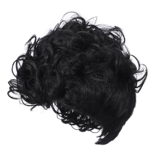 Beaupretty kurze lockige Perücke modische Frauenperücke Foto -Requisiten Synthetische Partyperücke Perücke für Cosplay -Party kurze Cosplay -Perücken für Frauen Hochtemperaturdraht Schwarz von Beaupretty