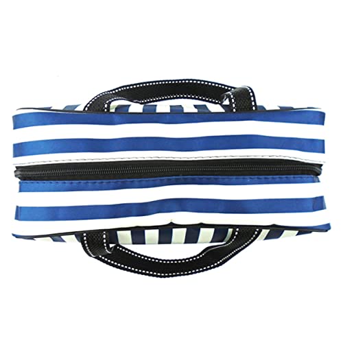 Beaupretty wasserdichte Bade-duschtasche Blau-weiß Gestreift Tragbarer Waschbeutel Faltbar Großes Fassungsvermögen Geeignet Für Shampoo Gesichtspflege Handtücher Und Badezusätze Als Toiletten von Beaupretty