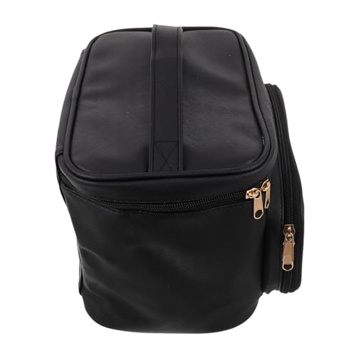 Beaupretty wasserdichte Große Kosmetiktasche Damen mit Sicherem Reißverschluss Organizer mit Trenner Tragbare Make Up und Reise Toiletry Bag in Schwarz für Beauty Essentials von Beaupretty