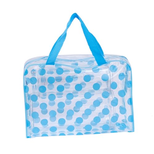 Beaupretty wasserdichte Transparente PVC Kosmetiktasche mit Stippled Design Multifunktionaler Kulturbeutel für Damen und Mädchen Tragbare Waschtasche für Reisen Leicht zu Reinigen Sky von Beaupretty