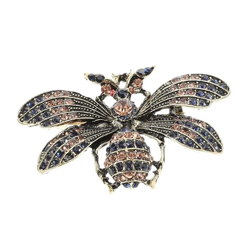 Bienenbrosche Pin für Damen Herren Retro Schmuck mit Funkelnden Strasssteinen Vielseitig für Kleidung Hüte Schals Unisex Eleganter Vintage Hochwertiges Design von Beaupretty