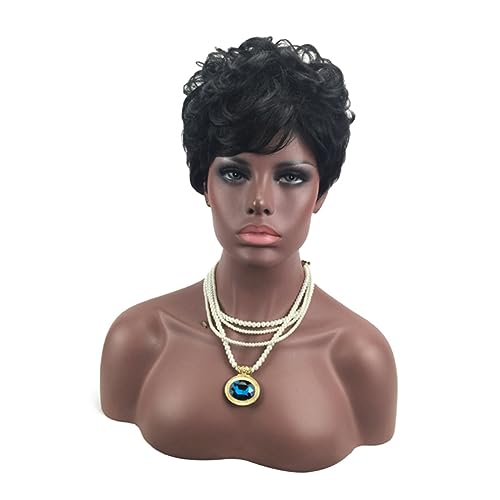 Beaupretty Perücken Für Schwarze Frauen Haarperücken Für Frauen Afro-perücken Frauen Kurze Perücke Perückenabdeckung Für Glattes Haar Frauen-styling-perücke Lipgloss Cosplay Fräulein von Beaupretty