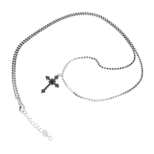 Doppelschichtige Kreuzkette für Frauen Halskette mit Anhänger Kreuzhalskette für Party Hochzeit Vielseitiger Schmuck von Beaupretty