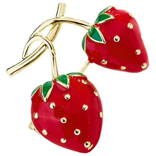 Erdbeer Brosche Pin für Damen Aesthetic Anstecknadel für Kleidung Schals Hüte Dekorative Brosche im Erdbeer Design Perfektes Accessoire für Besondere Anlässe von Beaupretty