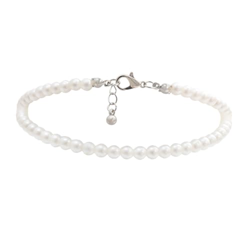 Fußkette Kunstperlen Handgemachtes Knöchelschmuckstück für Damen Stilvolle Knöcheldekoration Sommerstrand Besondere Anlässe von Beaupretty