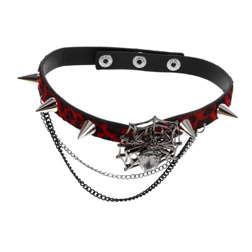 Beaupretty Spinnen- Aus Kunstleder Und Legierung Einstellbare Für Gothic-punk-halskette Für Halloween Und Alltag von Beaupretty