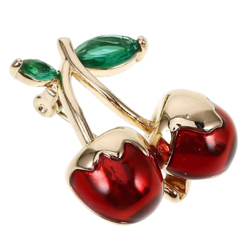 Grüne Zirkonbrosche für Frauen Kirsche Brosche Pin Modisches Accessoire für Kleidung Schals Hüte Vielseitig für Partys Besondere Anlässe für Freunde Familie von Beaupretty
