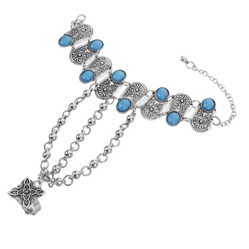 Handkette mit Integriertem Ring Vintage Boho Schmuck für Damen Verstellbares Langlebiges Armband mit Funkelnden Strasssteinen Einzigartiges Accessoire für Partys Besondere Anlässe von Beaupretty