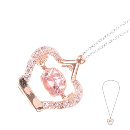 Beaupretty Kronenhalskette mit Herzanhänger für Damen Modischer Halsschmuck Langlebige Kette für Besondere Anlässe und Alltägliche Outfits von Beaupretty