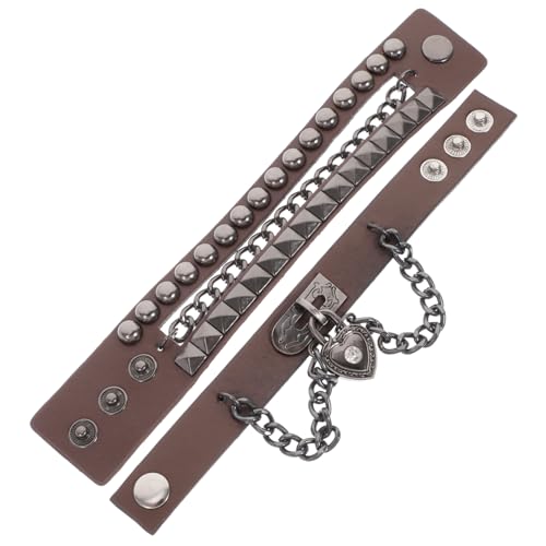 Lederarmband Halloween Grunge Armband Punk Nietenarmband Nietenarmband Punkarmband Strass Manschettenarmbänder Für Frauen Goth Armbänder Punk Armbänder Braune Legierung Lederarmband Halloween Grunge Armband Punk Nietenarmband Nietenarmband Punkarmband Strass Manschettenarmbänder Für Frauen Goth Armbänder Punk Armbänder Braune Legierung von Beaupretty