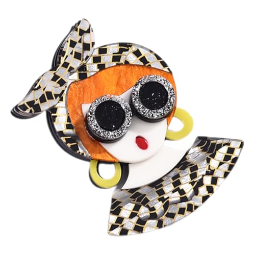 Mädchenform Brosche Brustnadel für Pullover Schal Stilvolles Accessoire für Damen Robust von Beaupretty