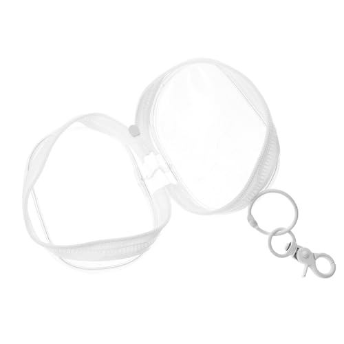 Mini Zipper Schlüsselanhänger Geldbörse Transparente Aufbewahrungstasche für Datenkabel Kleingeld Tragbar für Reisen Täglichen Gebrauch von Beaupretty