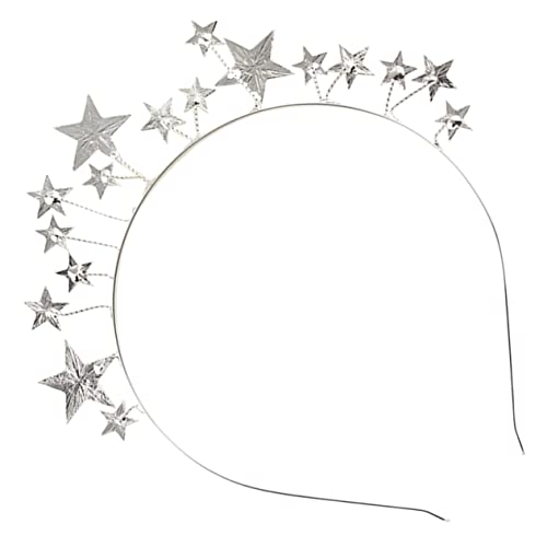 Beaupretty Sterne Stirnband Haargummis Für Frauen Stirnband Mit Sternen Stern-strass-stirnband Haarband Mit Strassstern Weihnachtsdekoration Metallische Linie Berühmtheit Strasssteine Braut von Beaupretty