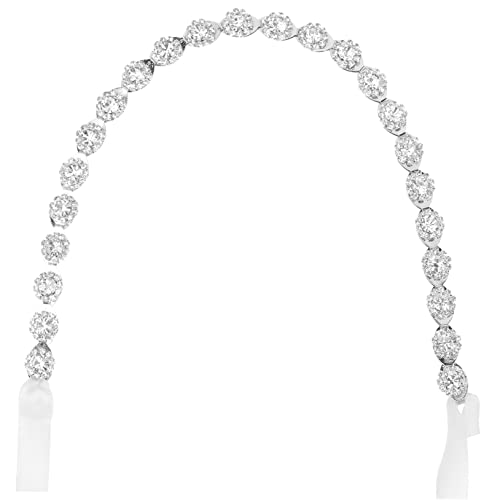 Beaupretty Strass-stirnband Kopfschmuck Für Die Braut Kopf Kette Kopfbedeckung Für Damen Elastische Stirnbänder Für Damen Hochzeit Kinderschmuck Strasssteine Schleife Kristall Fräulein von Beaupretty