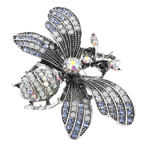 Beaupretty Vintage Biene Brosche Reversnadel Mit Strasssteinen Retro Kleidungszubehör Für Damen Hüte Und Schals Niedlicher Insekt Schmuckpin von Beaupretty
