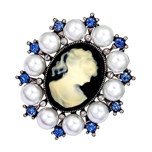 Vintage Brosche mit Perlen Retro Damen Schmuck für Kleidung Elegant Tragbar für Besondere Anlässe von Beaupretty