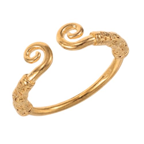 Vintage Gold Plated Open Ring mit Wukong Inspiration Verstellbarer Hoop Amulettschmuck für Damen Herren für Besondere Anlässe Alltäglichen Gebrauch von Beaupretty