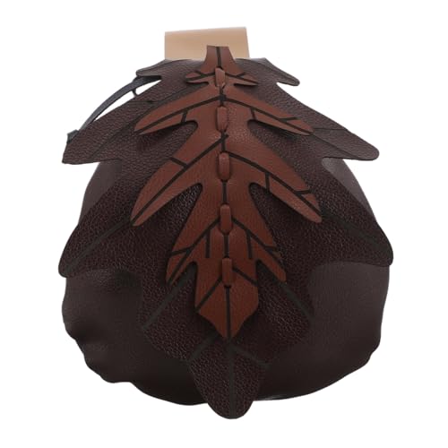 Beaupretty Gürteltasche Für Damen Retro-hüfttasche Aus Braunem Kunstleder Mit Mittelalterlichem Blattmuster Kleine Umhängetasche Im Renaissance-Stil Für Outdoor- von Beaupretty