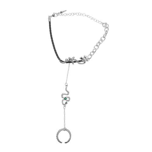 Vintage Snake Hand Chain Bracelet für Damen Asymmetrisches Design Verstellbares mit Ring Kette Robustes Elegantes Accessoire für Jede Gelegenheit von Beaupretty